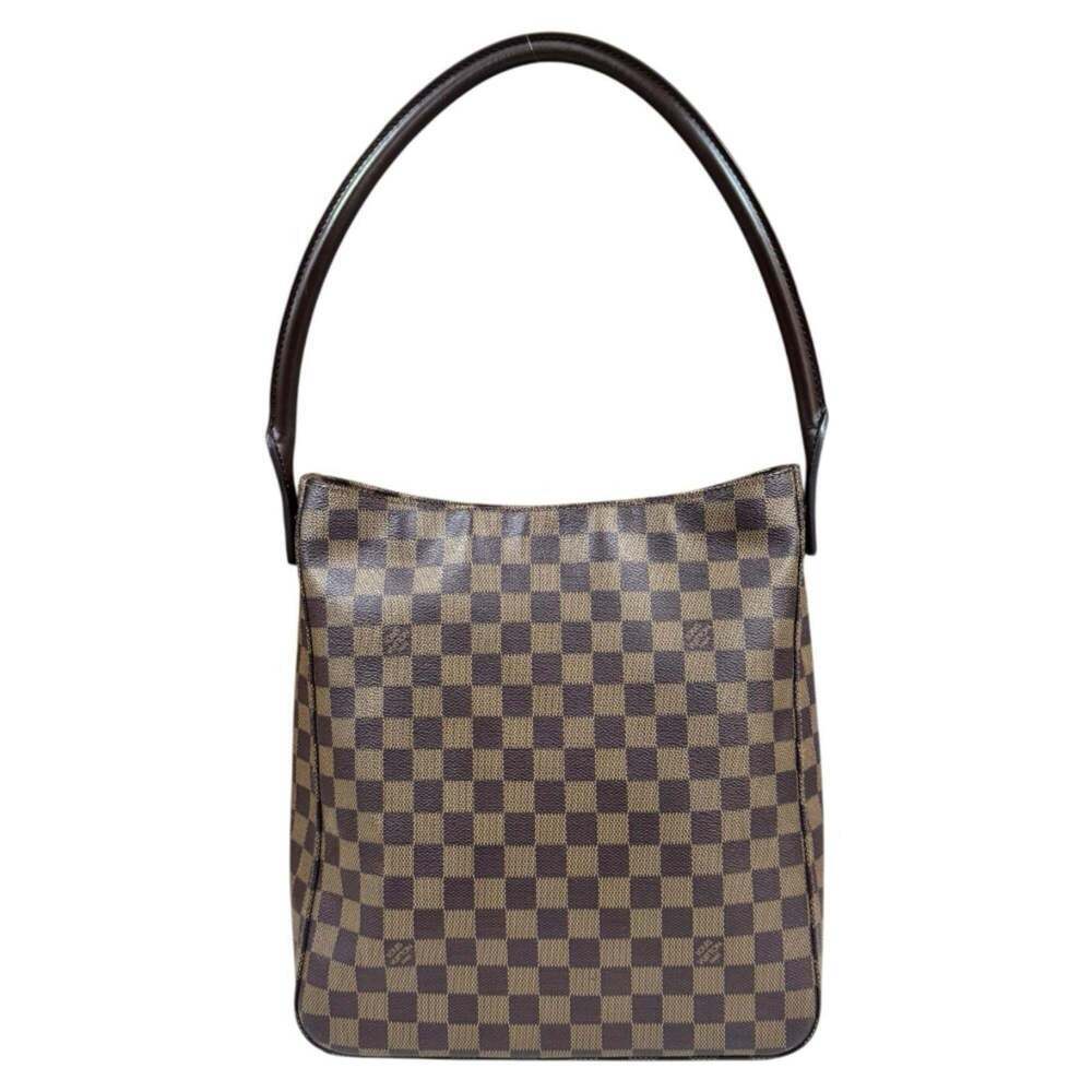 LOUIS VUITTON Brown Damier Canvas Looping GM Shoulder Bag